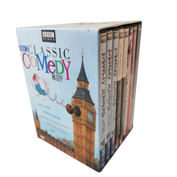 BBC Other - BBC Classic Comedy 8 DVDs Collection Black Adder Chef Fawlty Towers Keeping Up